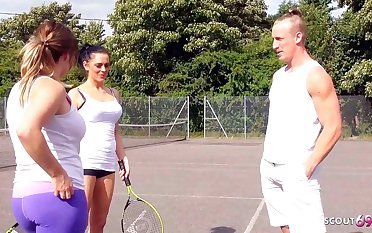 Hot Mom Jess tricked to Fuck by Son's best Band together after Tennis match